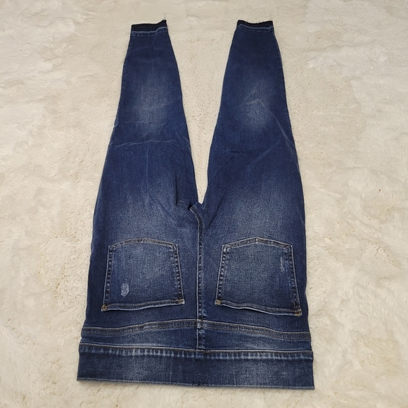 New SPANX Distressed Ankle Skinny Jeans in Medium Wash Blue Size S - Picture 7 of 7